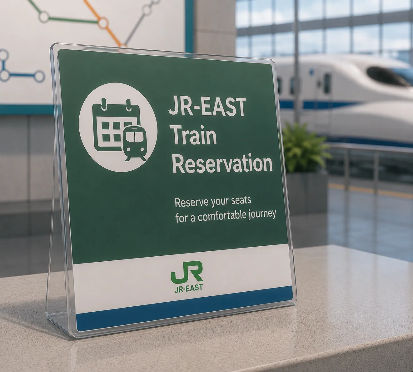 JR-EAST Train Reservation sign